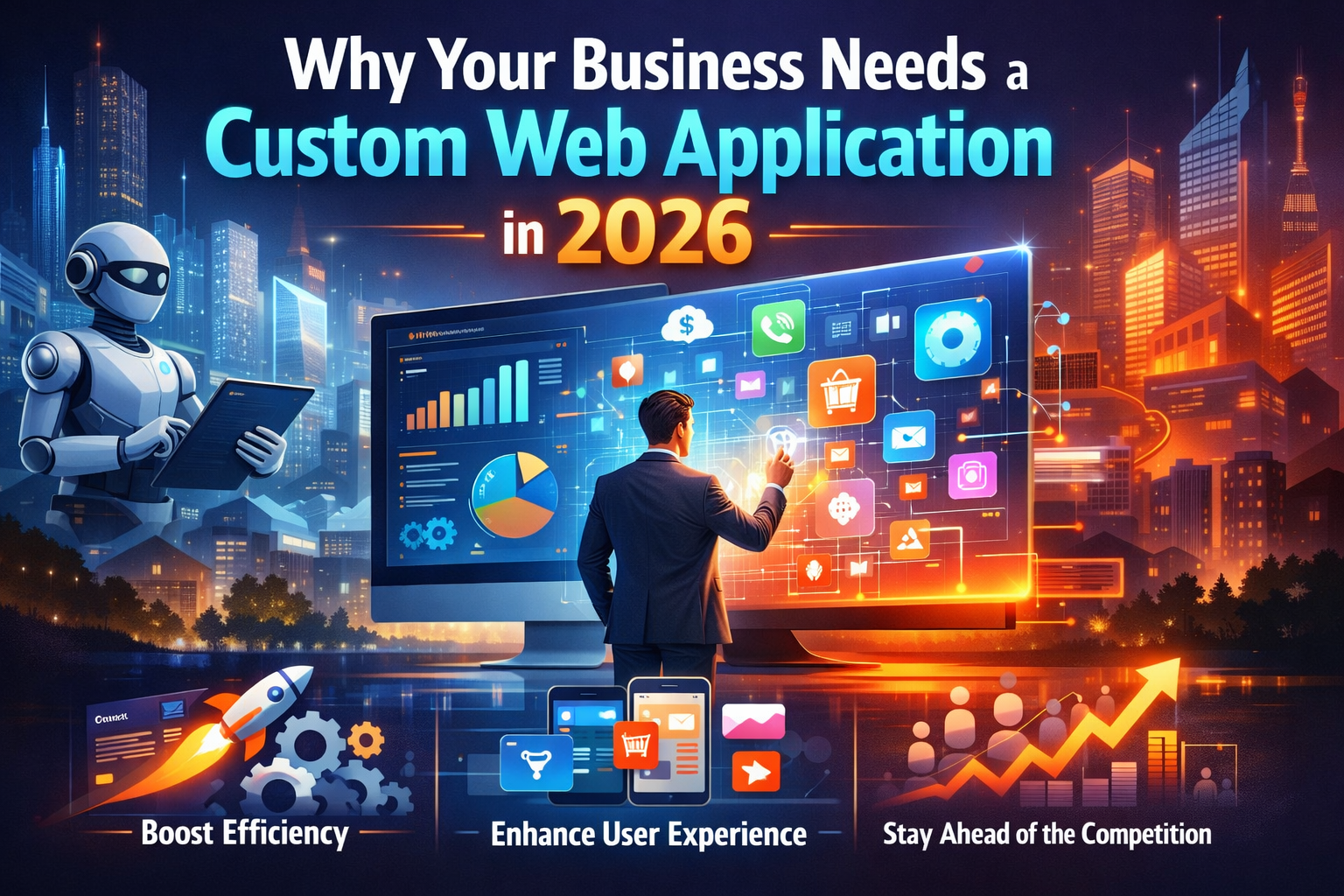 Custom web application dashboard for business automation