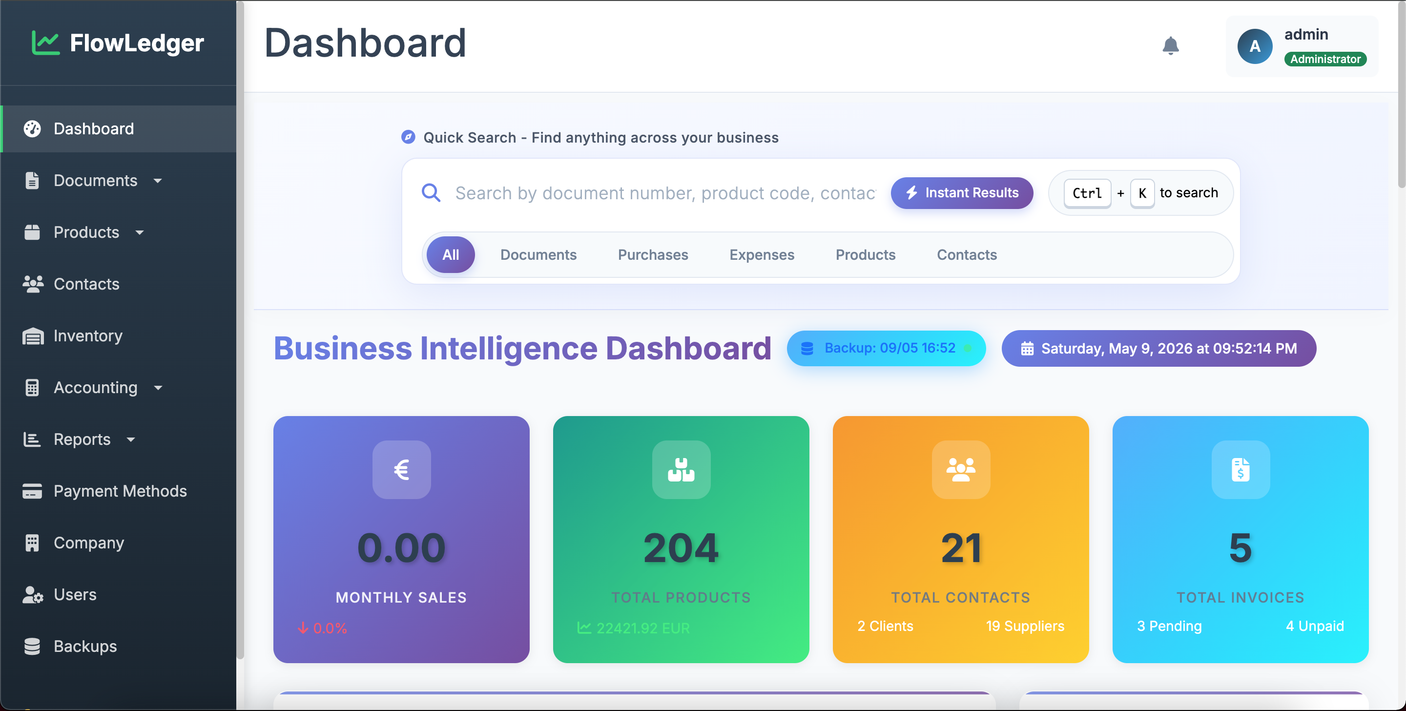 FlowLedger Dashboard